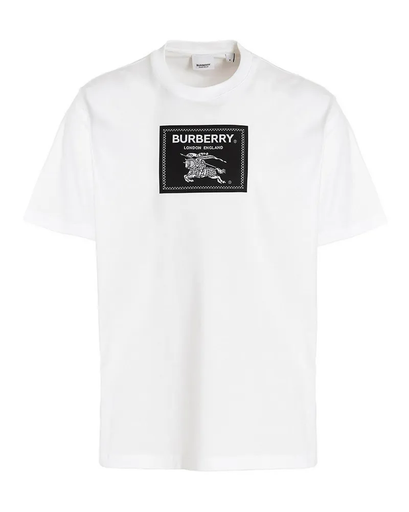 Burberry Box Logo Weißes T-Shirt Weiß