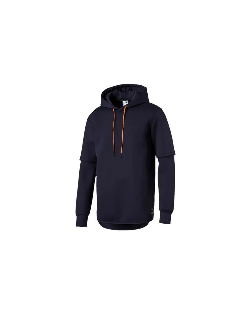 Puma Evo Layer Top Marine Blue Orange Herren Pullover Hoody 571644 08 A61E Blau