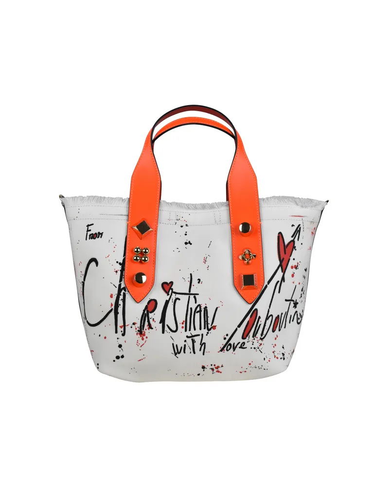 Christian Louboutin Kleine Tote Bag Frangibus Weiß Weiß