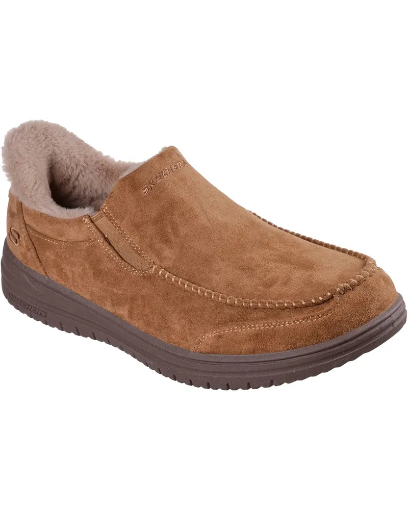 Skechers Murette Scofield Textil Herren Chestnut Hausschuhe Beige