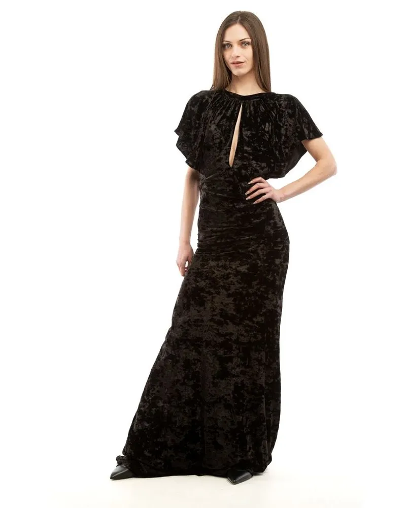 Moschino Schwarzes Polyester Freizeitkleid Schwarz
