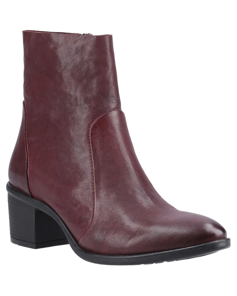 Hush Puppies Winona Lederstiefel für Damen - Rot Rot