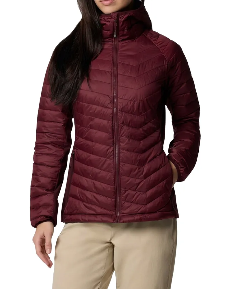 Columbia Sportswear Company Damen Hybrid Wattierte Jacke mit Kapuze Powder Pass™ II 2126122 Rot