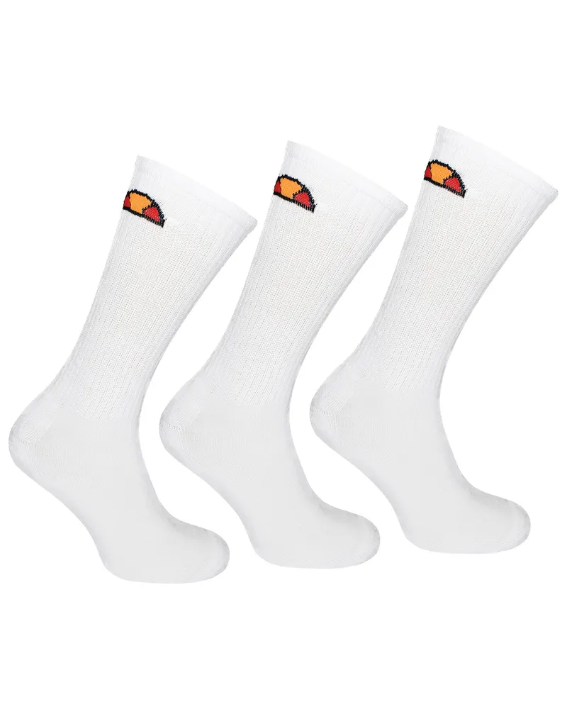 Ellesse 3er-Pack Tisbi Herren Weiße Lange Socken Weiß