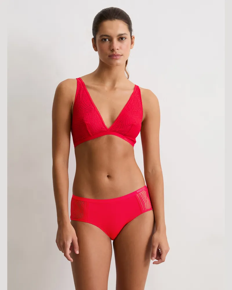 Marc O'Polo Bralette "Timeless Lace" aus Spitze - Rot Rot