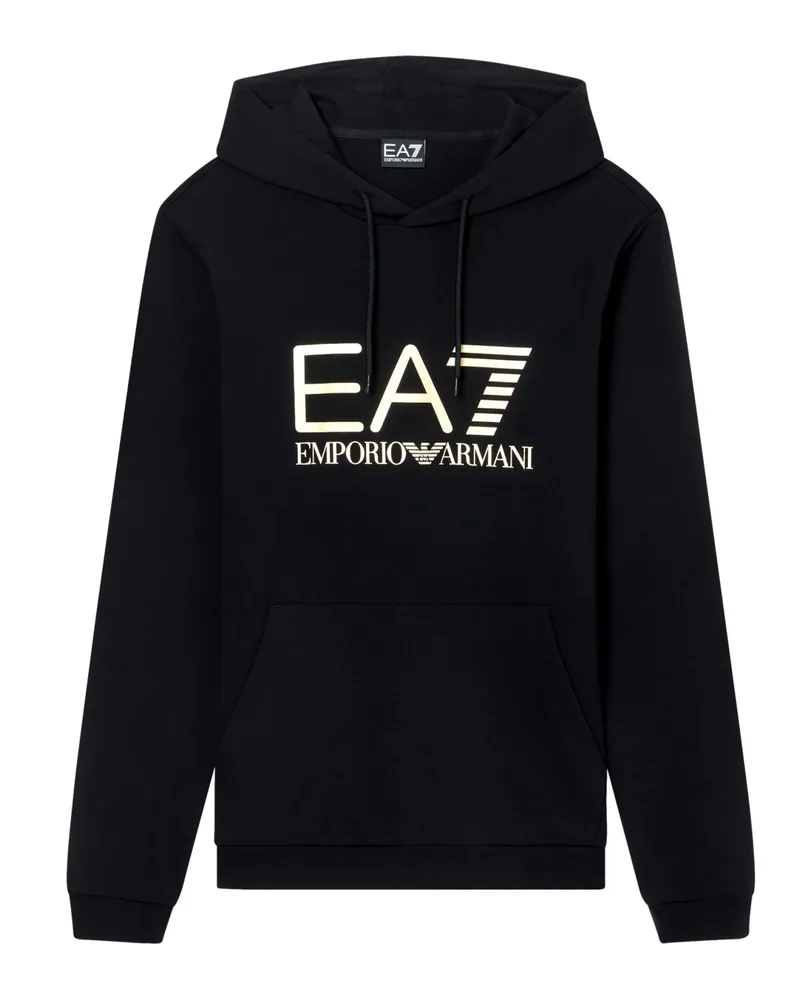 EA7 Kapuzensweatshirt Schwarz