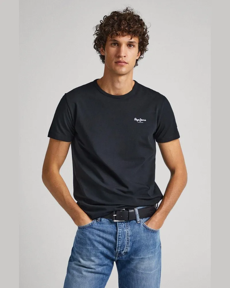 Pepe Jeans Original Basic T-Shirt Schwarz Schwarz