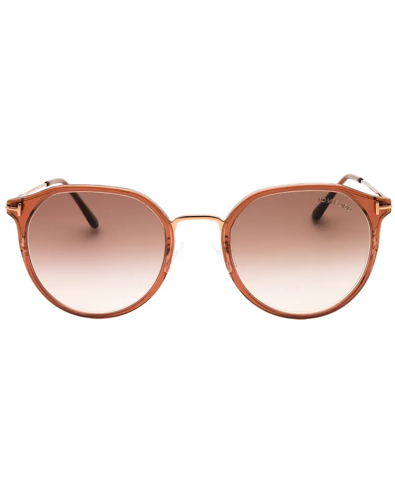 Tom Ford Sonnenbrille, Glänzend Dunkelbraun Kupfer