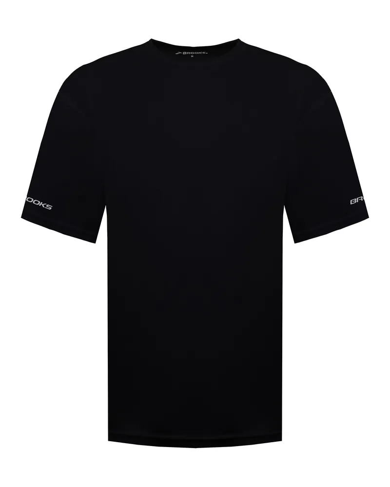 Brooks Stadium Herren-T-Shirt, schwarz Schwarz