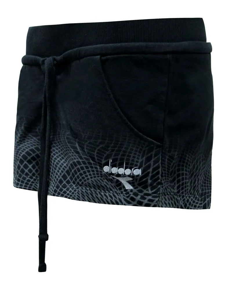 Diadora Logo Womens Black Shorts Schwarz