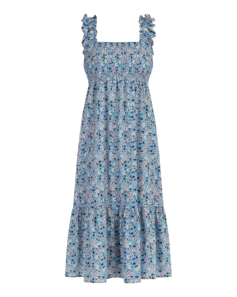My Mo Midikleid Damen Blau Mehrfarbig Mehrfarbig