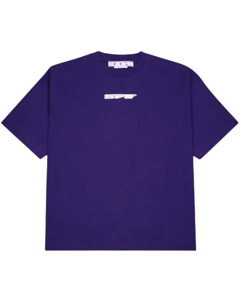 OFF-WHITE Teddy Arrow Logo Over Skate Fit Lila T-Shirt Lila