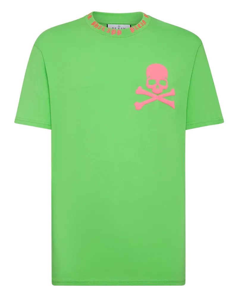 Philipp Plein T-Shirt mit Rundhalsausschnitt "Skull&Bones" - Grün Grün