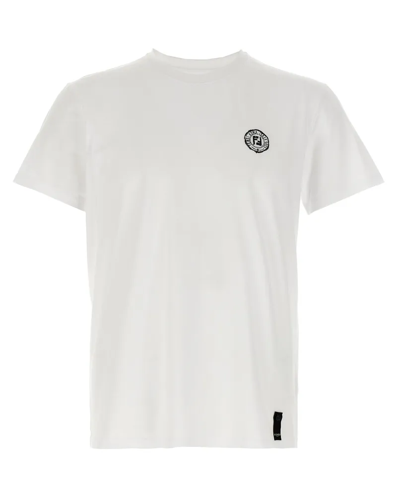 Fendi Weißes Baumwoll-T-Shirt - Weiß Weiß