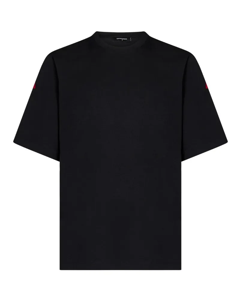 Dsquared2 T‑Shirt mit großem Horror‑Logo auf der Rückseite - Schwarz Schwarz