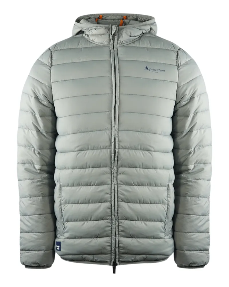 Aquascutum London Logo Grau Active Hoodie Jacke Grau