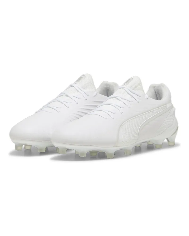 Puma King Ultimate" Fußballschuhe mit festem Boden für Herren (Weiß Weiß