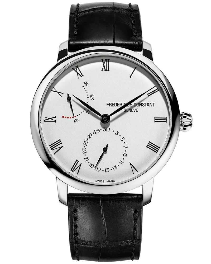 Frédérique Constant Frédérique Constant Slimline Schwarz Herren Armbanduhr FC-723WR3S6 Schwarz