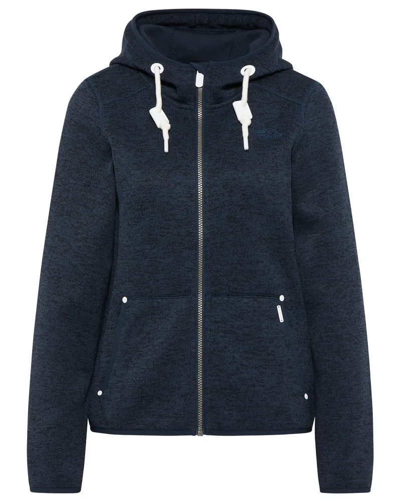 IceBound Serie yuka Strickfleecejacke Damen Marine Melange Marineblau