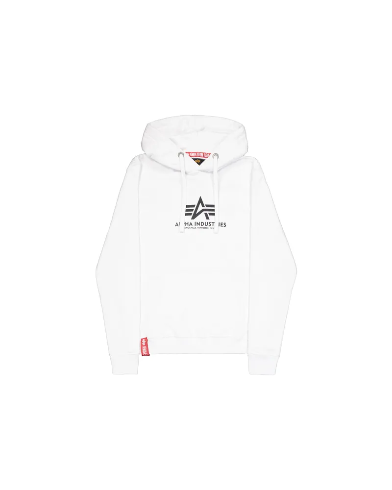 Alpha Industries New Basic Hoodie mit großem Logo, Damen - Weiß Weiß