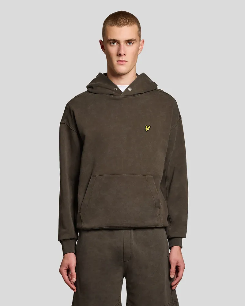 Lyle & Scott Schwerer Baumwoll-Hoodie Schwarz