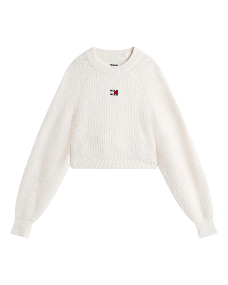 Tommy Hilfiger Pullover Top für Damen, Raglan langärmelig (Antikweiß Altweiß