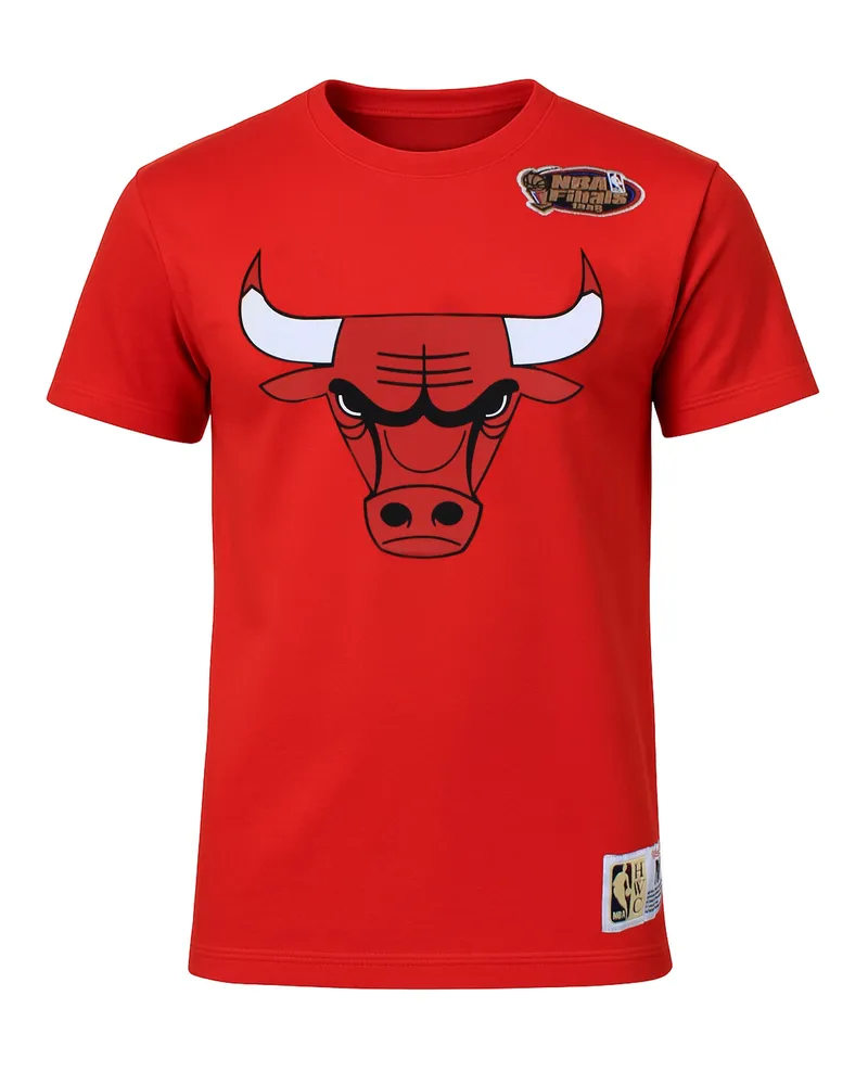 Mitchell & Ness NBA Chicago Bulls Origins Herren Rotes T-Shirt Rot