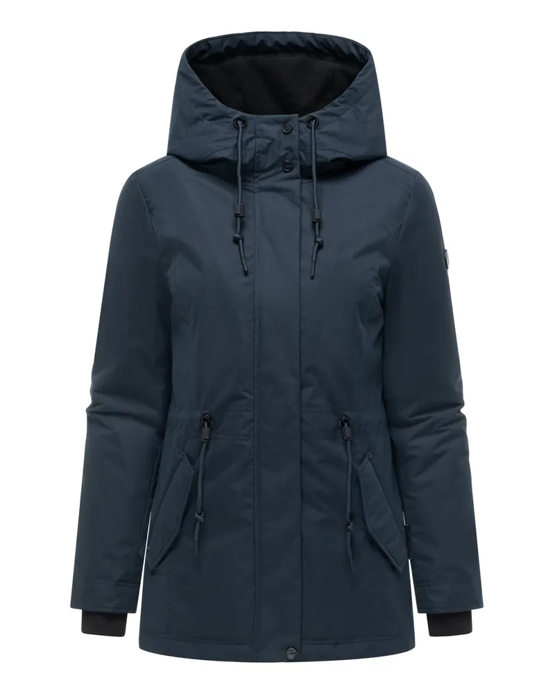 NAVAHOO Damen Parka Nibellaa mit Kapuze Blau