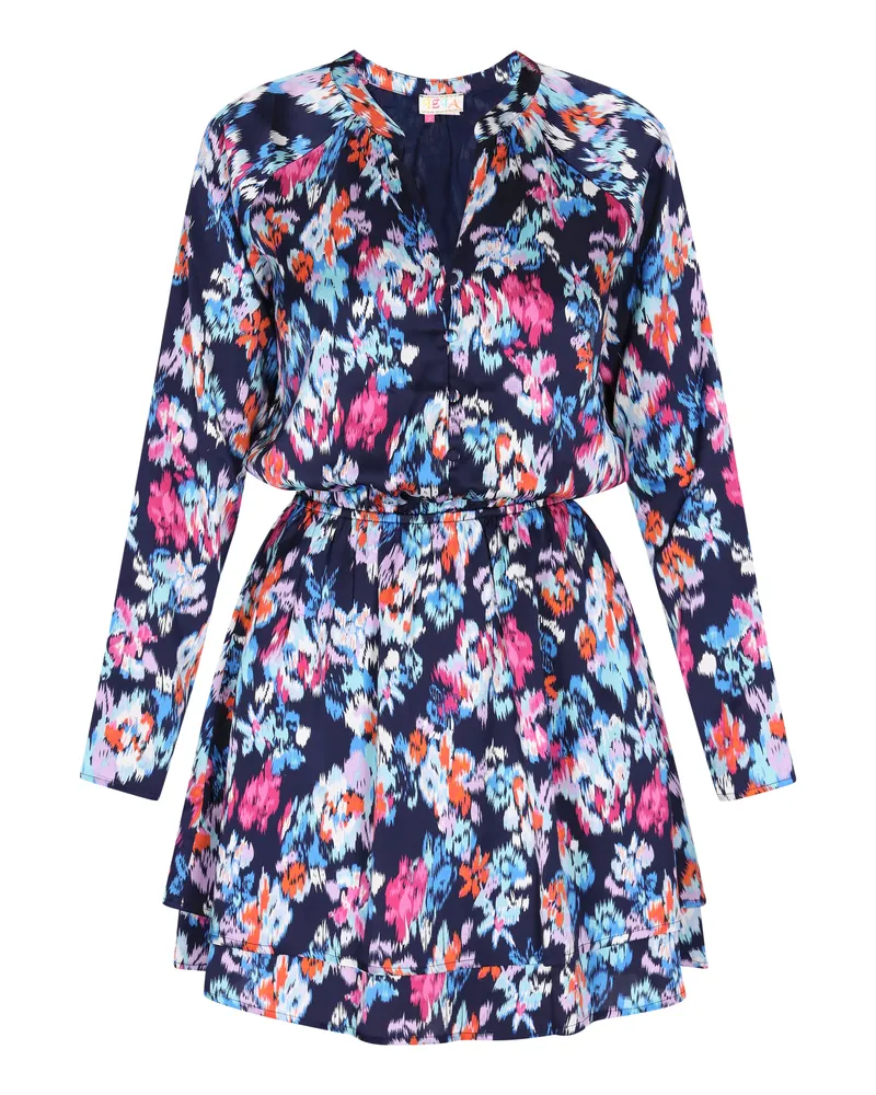 IZIA Kleid Damen Blau Mehrfarbig Mehrfarbig