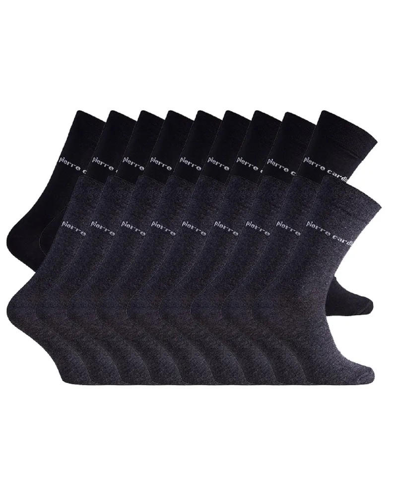 Pierre Cardin Business-Socken 18 Paar in SCHWARZ (9x) und ANTHRAZIT (9x Schwarz