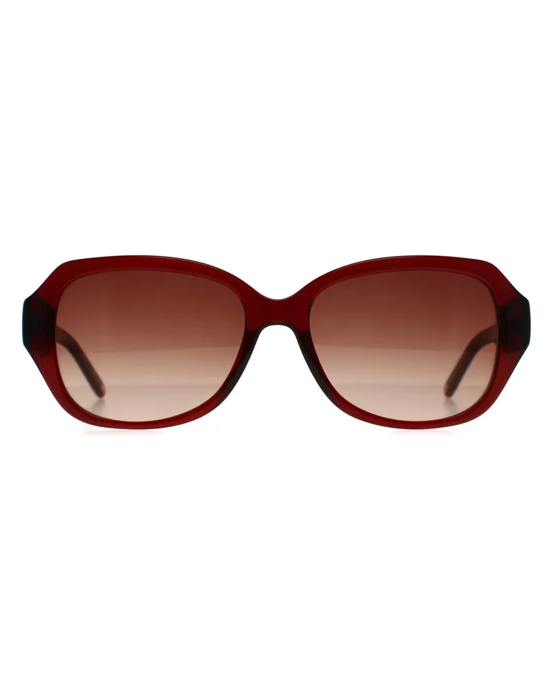 Ted Baker TB1606 Mae quadratische Damen-Sonnenbrille mit Blumenmuster und Farbverlauf - Rot Rot