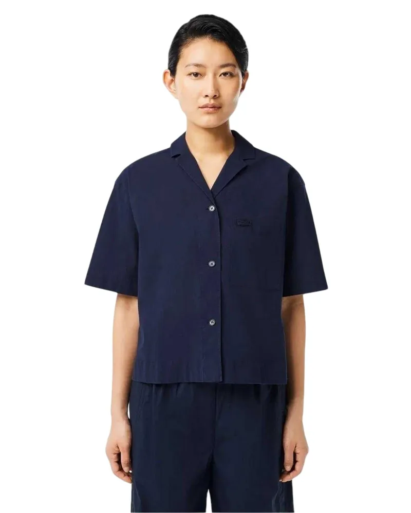 Lacoste Hemd für Damen, leger (Dunkles Marineblau Marineblau