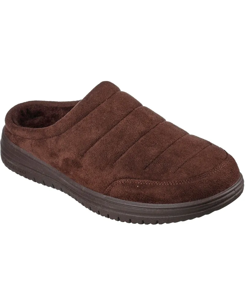 Skechers Relaxed Fit: Murette - Garvanza Mikrofaser Herren Schokolade Pantoletten Schokoladenbraun