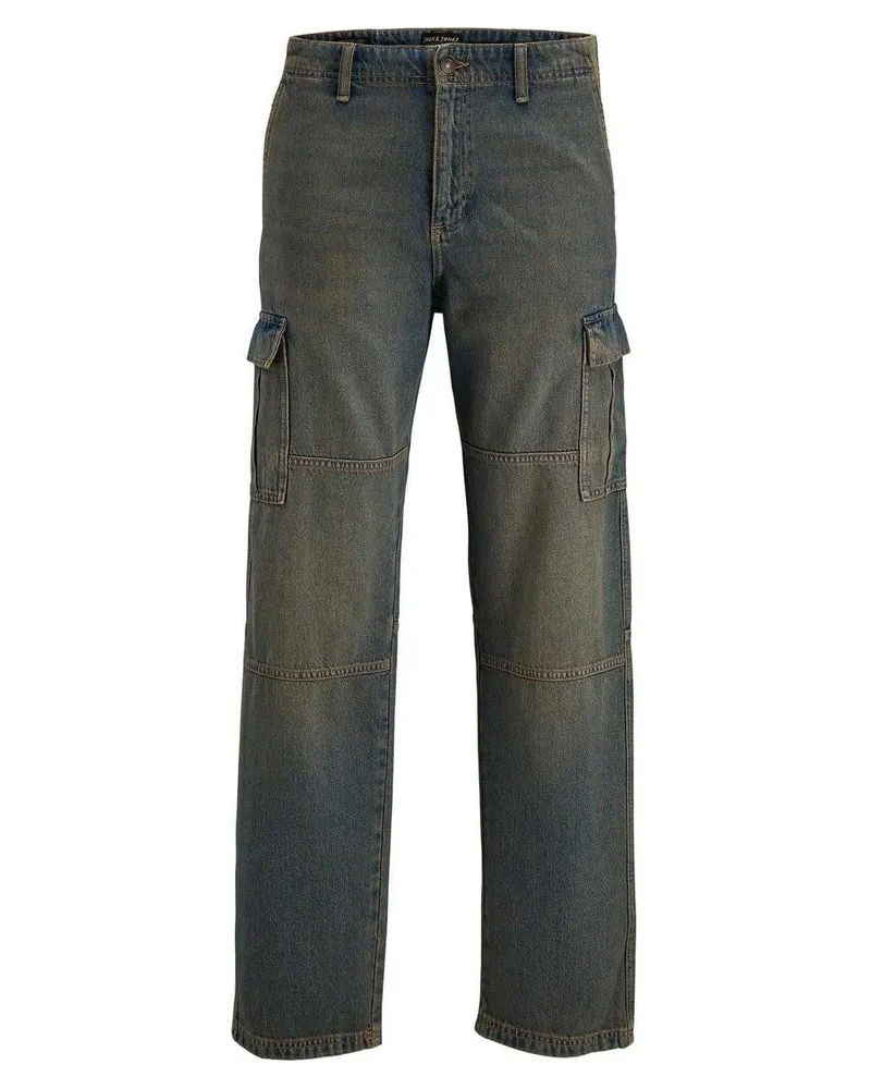 Jack & Jones Jack And Jones - "Eddie" Cargo-Jeans für Herren (Blaues Denim Mittelblau