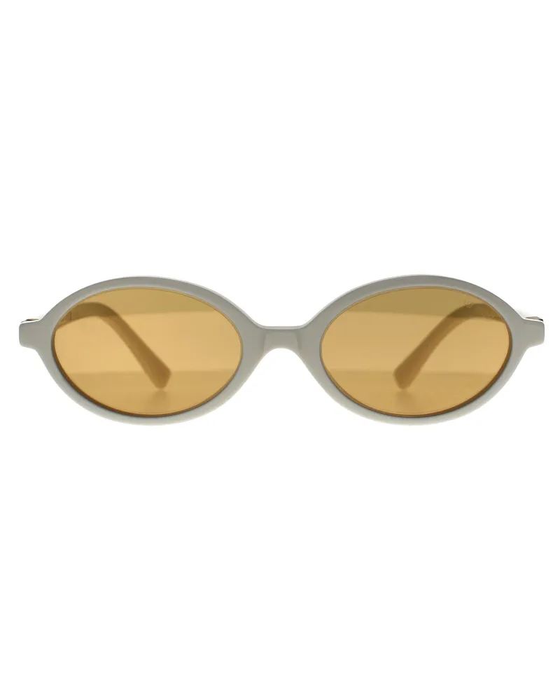 Miu Miu MU04ZS 14240D weiÃŸ-orange mit silbernem Innenspiegel Sonnenbrille Weiß