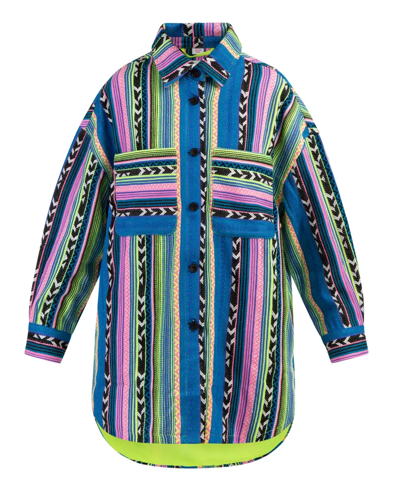My Mo Hemdjacke Damen Mehrfarbig Neongrün Mehrfarbig