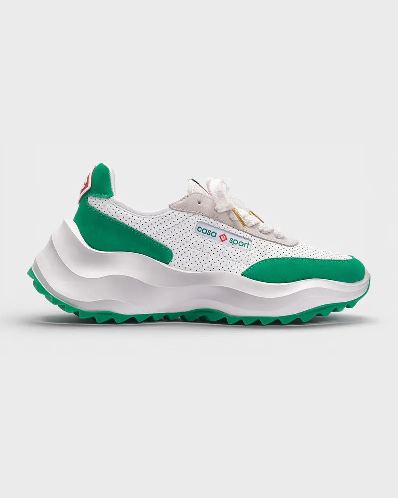 Casablanca Paris Atlantis Sneaker Weiß Grün Schuhe Weiß