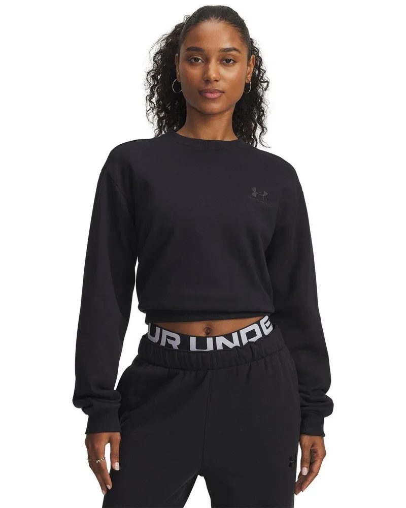 Under Armour Vida" Kurzes Sweatshirt für Damen, Fleece (Schwarz Schwarz