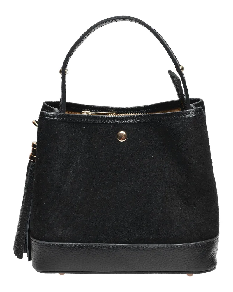 Luisa Vannini SCHWARZ Rindsledertasche Schwarz