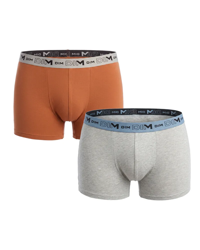 DIM Pack 2 Herren Boxershorts Bio-Baumwolle D0EAR Mehrfarbig