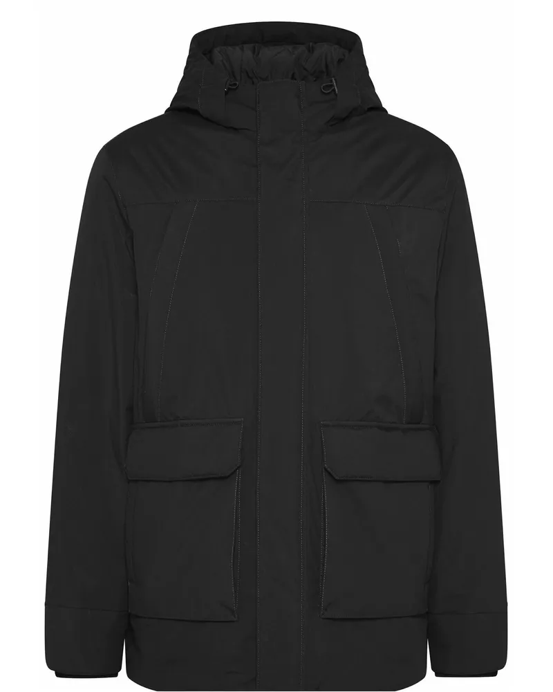 Bugatti Herren Jacke mit Kapuze Schwarz