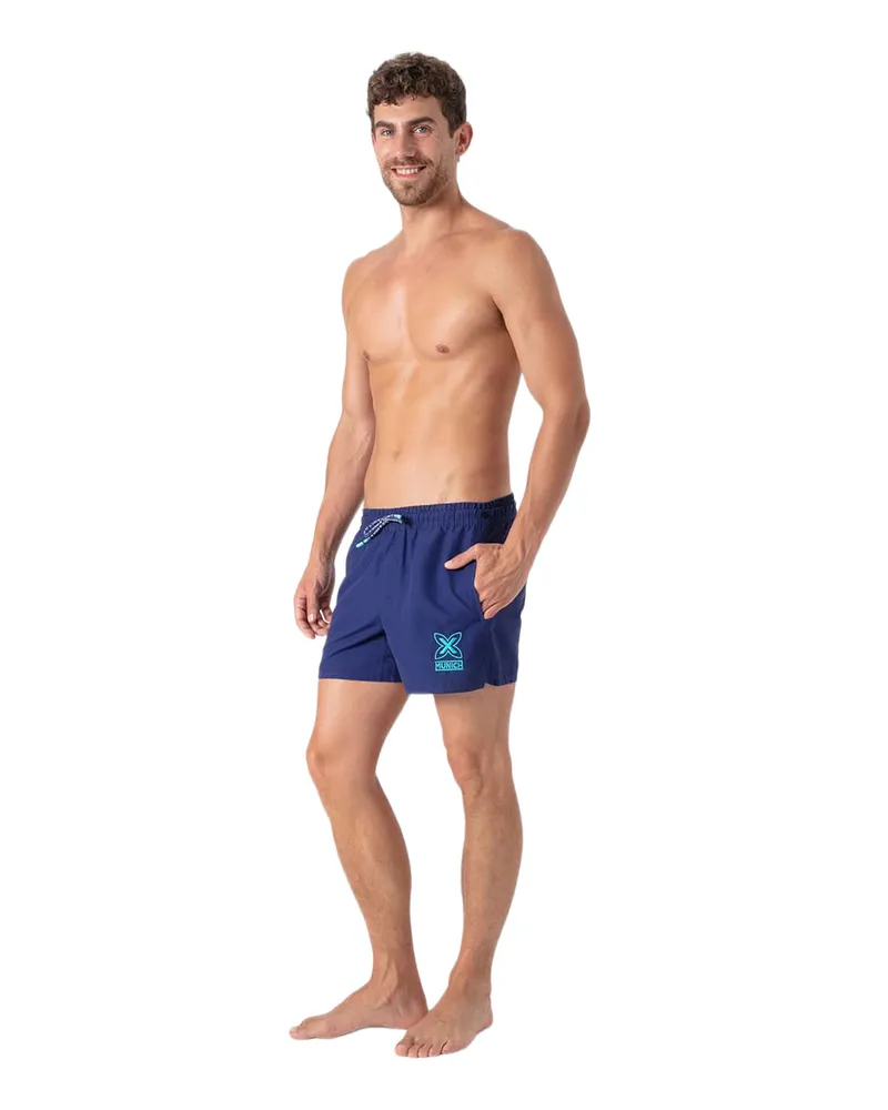 MUNICH Herren Schwimmshorts Kurz MU12 Blau