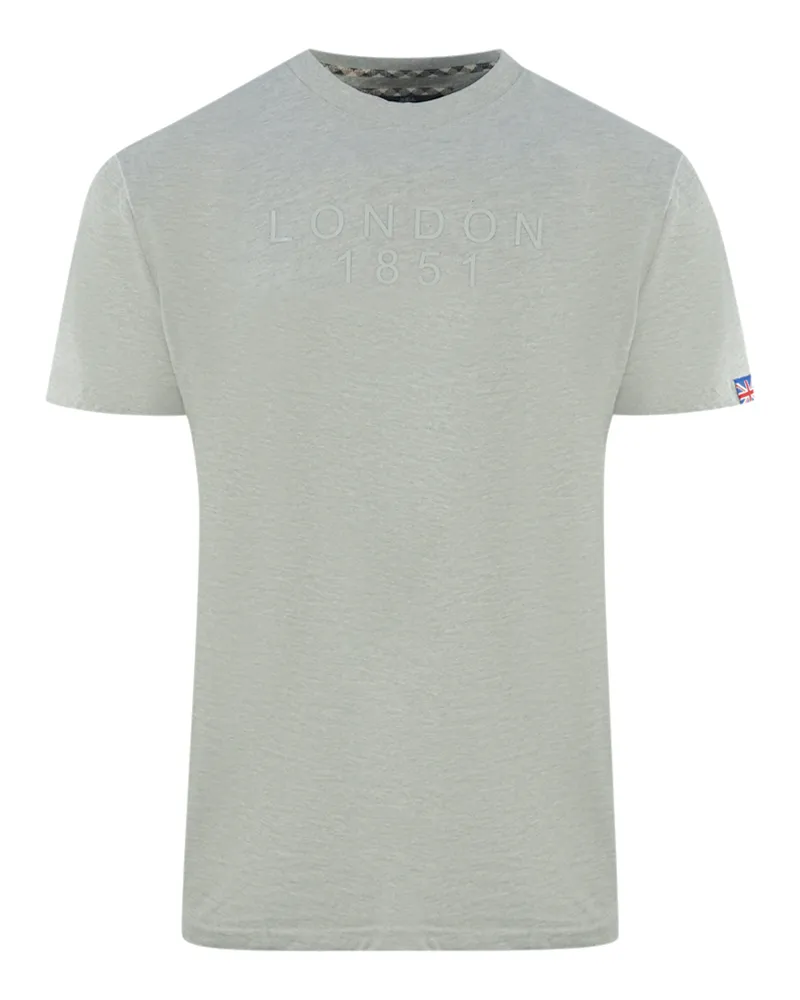 Aquascutum London 1851 Tape Logo Grau T-Shirt Grau
