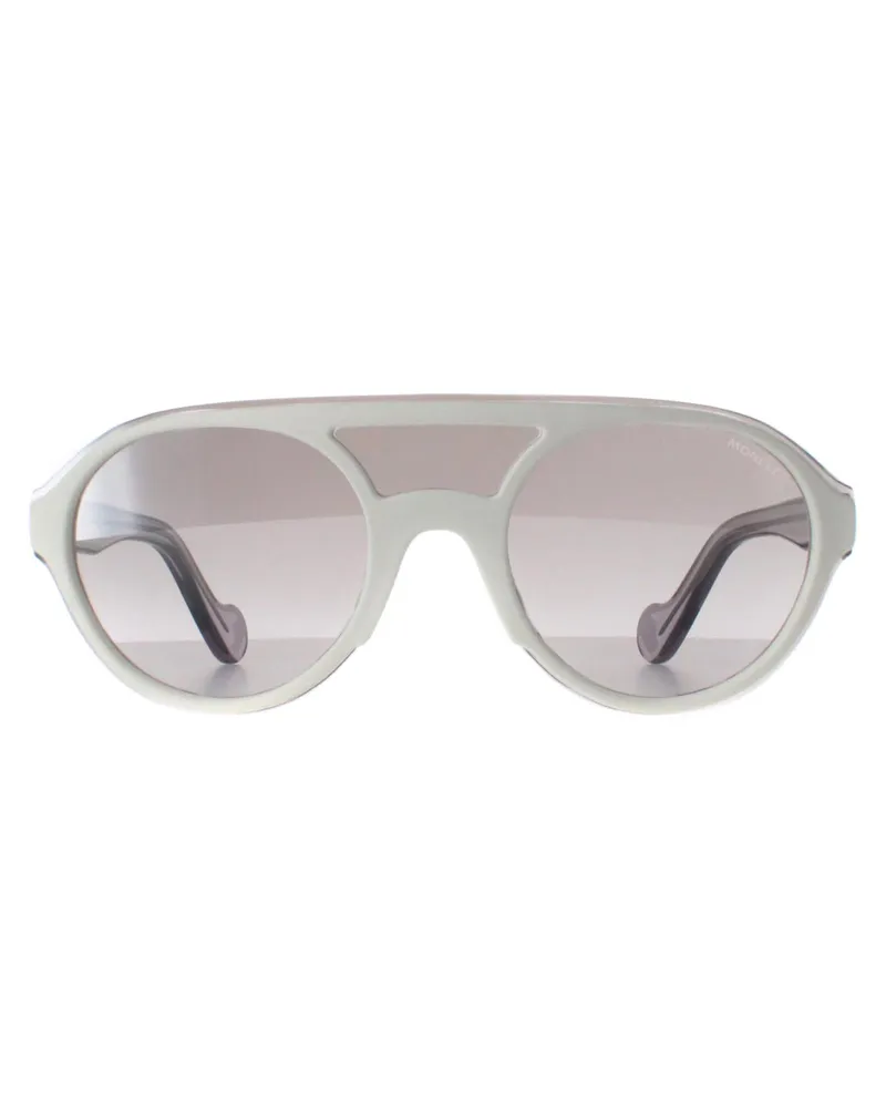 Moncler Runde Unisex Weiß Transparent Grau Grau ML0052 Weiß