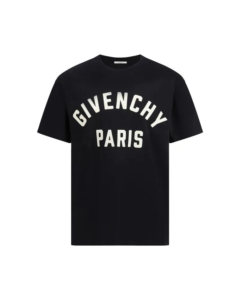 Givenchy Schwarzes Baumwoll-T-Shirt Schwarz