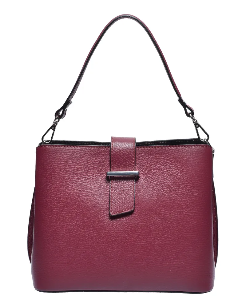 Isabella Rhea Weinfarbe Rindsledertasche Weinrot