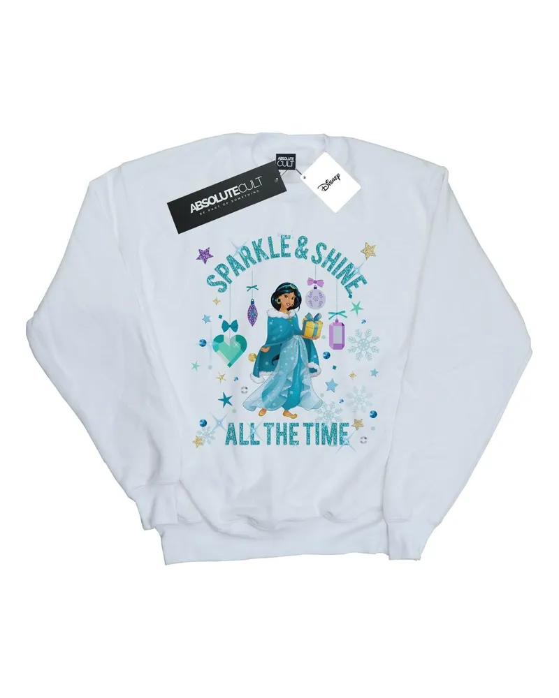 Disney Princess Jasmine Sparkle And Shine" Sweatshirt für Mädchen (Weiß Weiß