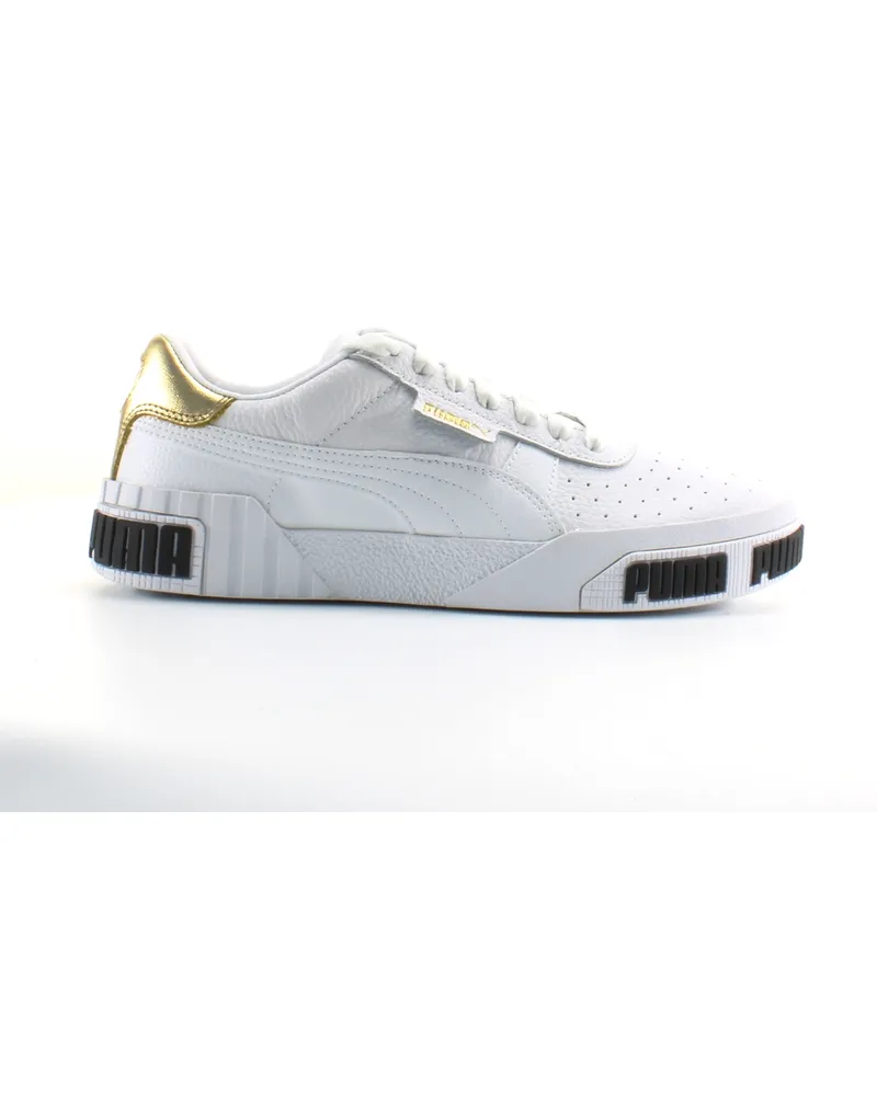 Puma CALI BOLD WISSE LEDER Womenes Schnürtrinker 371207 01 Weiß