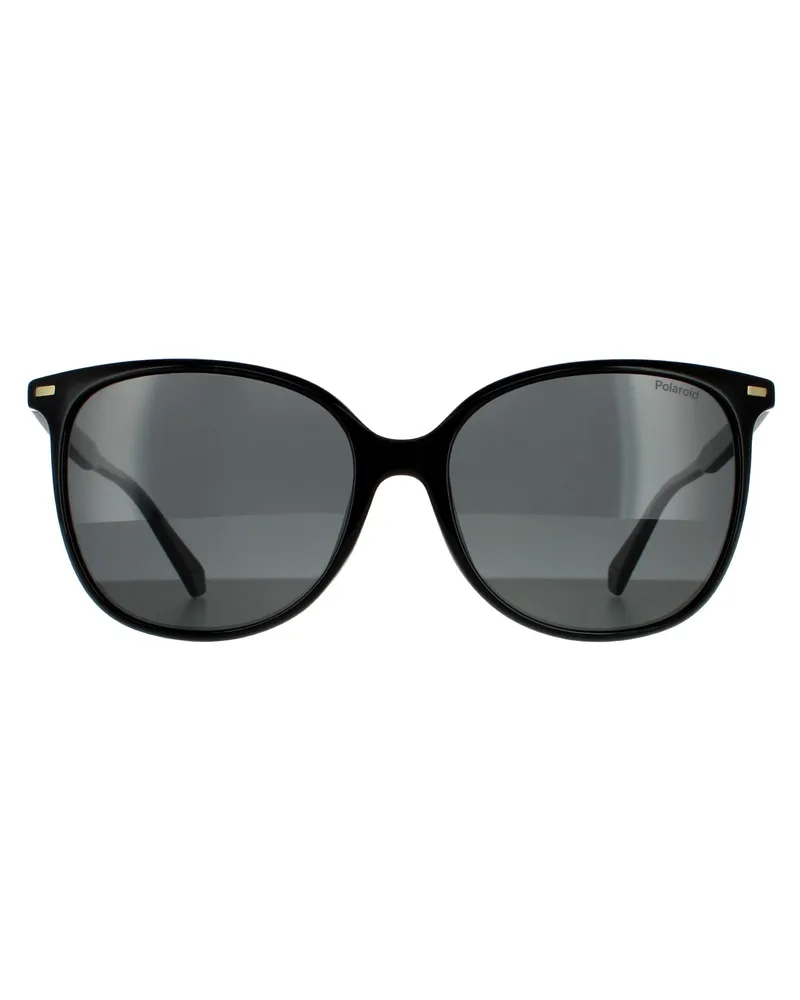Polaroid Cat Eye Womens Schwarz Grau Polarisierte Sonnenbrille Schwarz