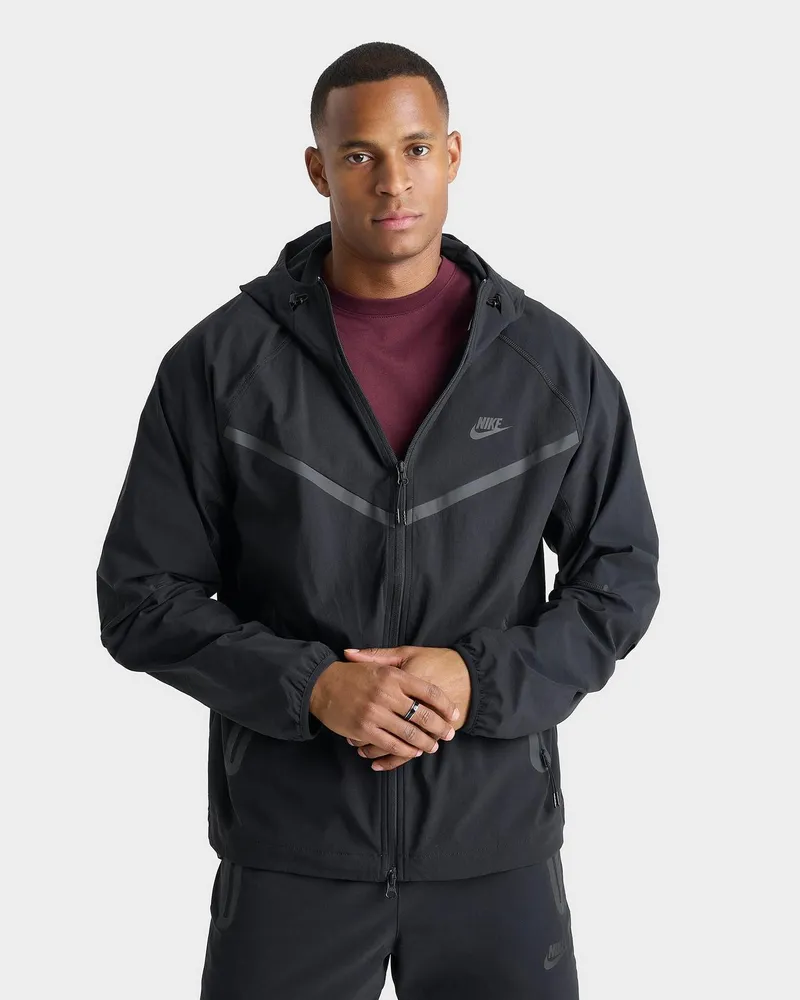 Nike Tech Windrunner Gewebe Trainingsanzug Set in Schwarz Schwarz